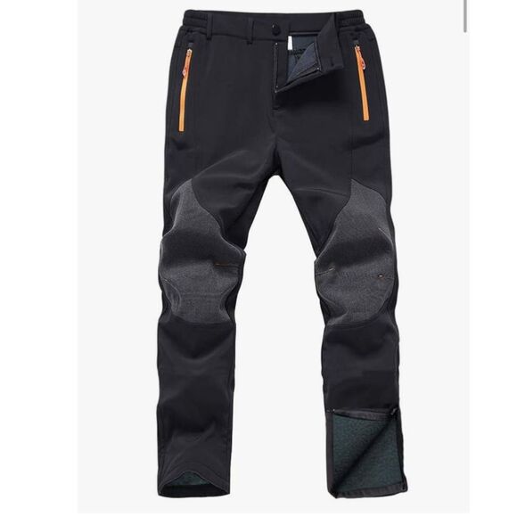 GASH HOA Snow Ski Winter Pants Mens Black Waterproof Fleece Lined Pants 32X32 - Picture 1 of 11